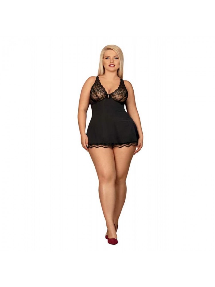 Luvae babydoll and thongs Black XXL - nss4023016