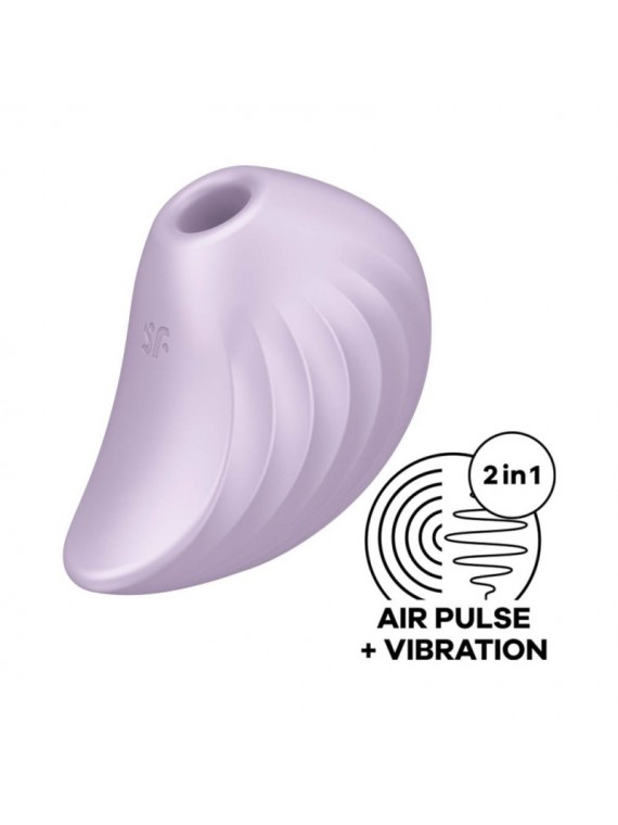 Pearl Diver Air Pulse Stimulator & Vibrator Violet - nss403090