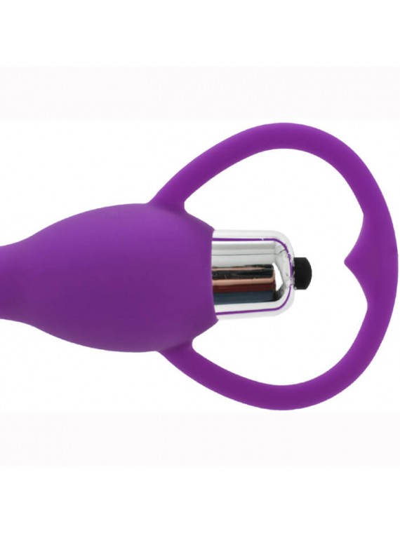 Silkey Vibrating Anal Beads Purple - nss4038193