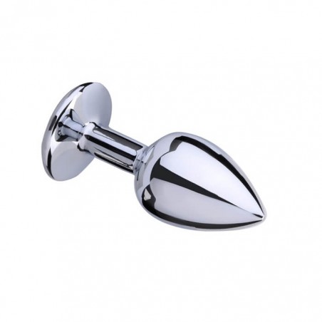 Silver Butt Plug with Heart Medium - nss4038197
