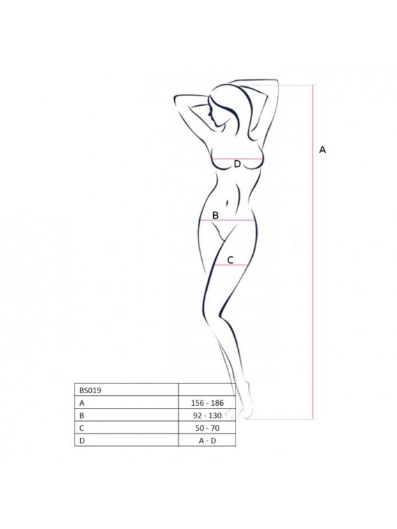 Passion Garter Bodystocking White - nss4016062