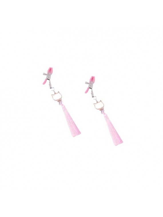 Nipple Clamps Pink Tassels - nss4050111