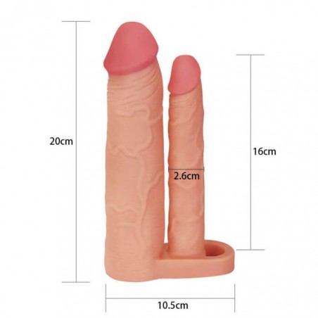 Pleasure X Tender Double Penis Sleeve - nss4050115