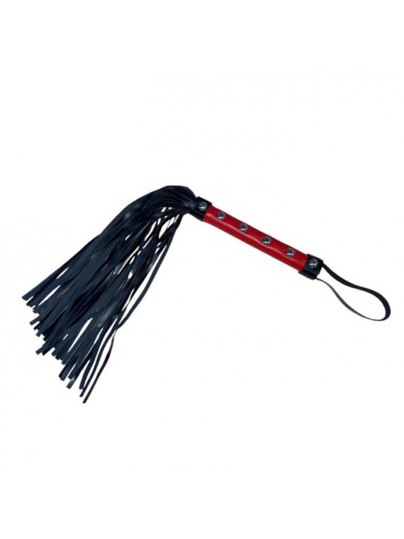 Whip with Metal Staples, Black/Red, 40 cm - nss405278