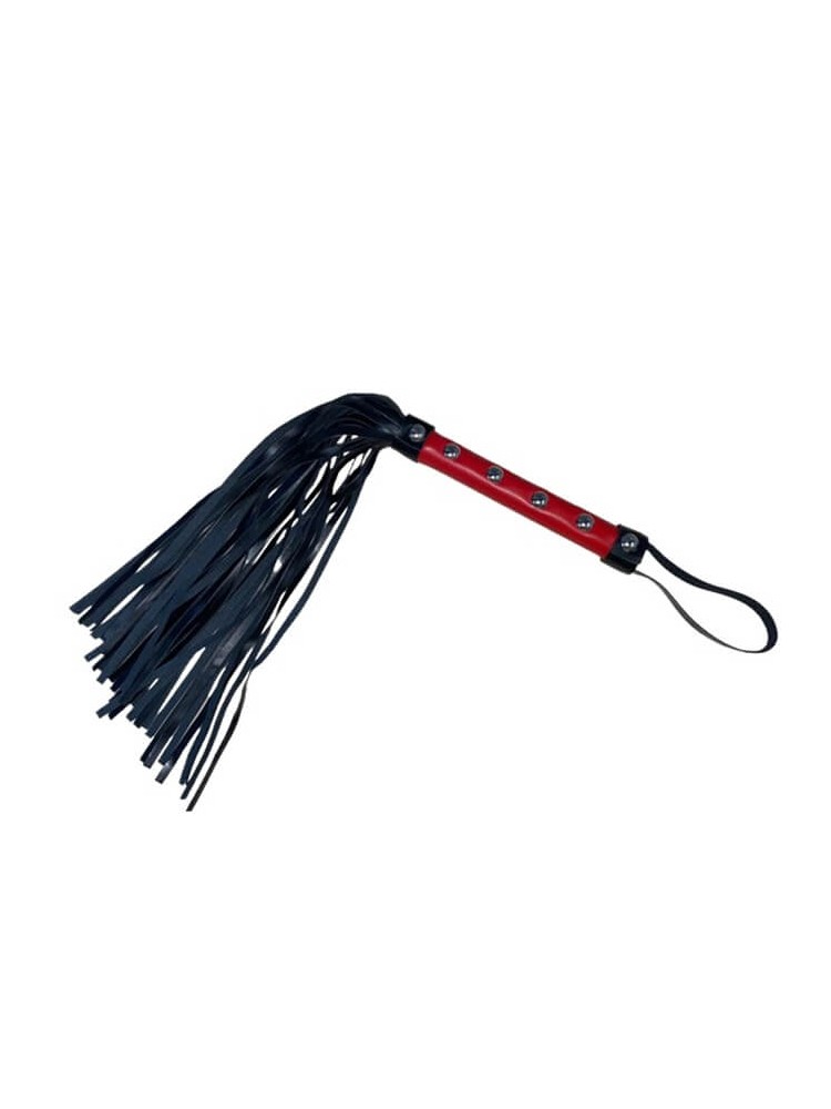 Whip with Metal Staples, Black/Red, 40 cm - nss405278