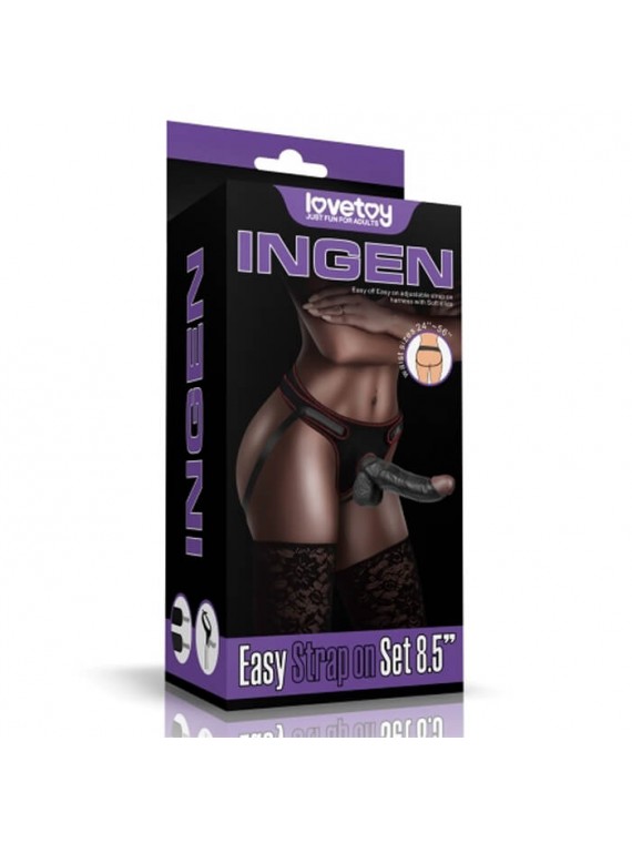 Ingen Easy Strapon Set 8.5” Black - nss4060028