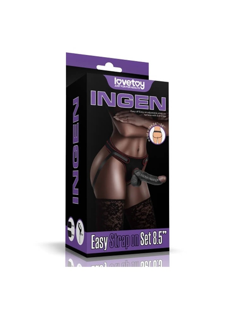 Ingen Easy Strapon Set 8.5” Black - nss4060028