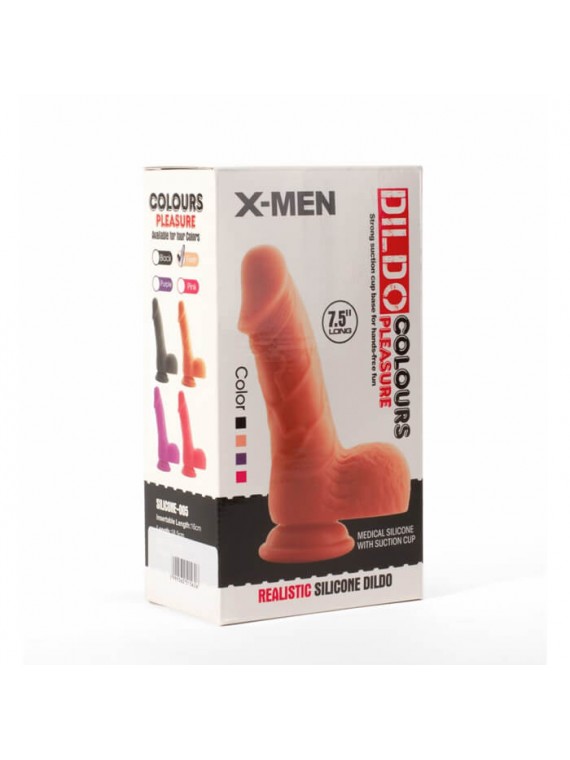 X-MEN 7.5" Dildo Colours Pleasure Flesh - 