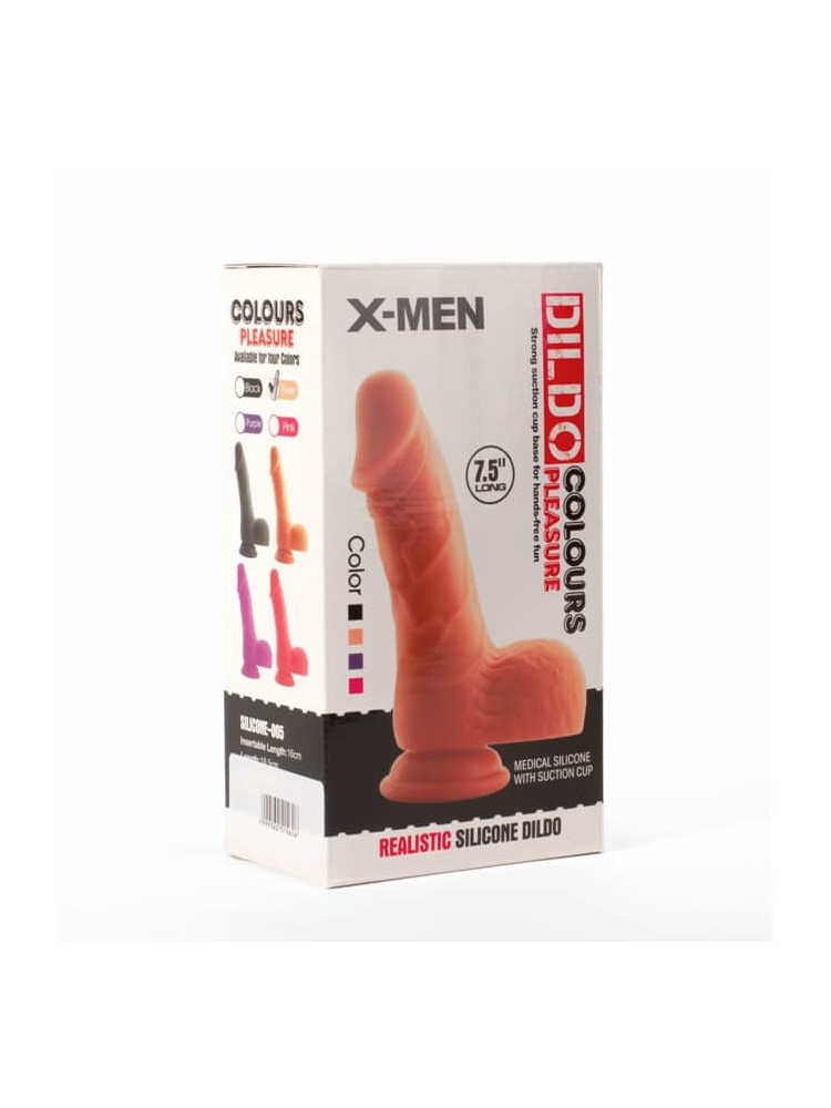 X-MEN 7.5" Dildo Colours Pleasure Flesh - 