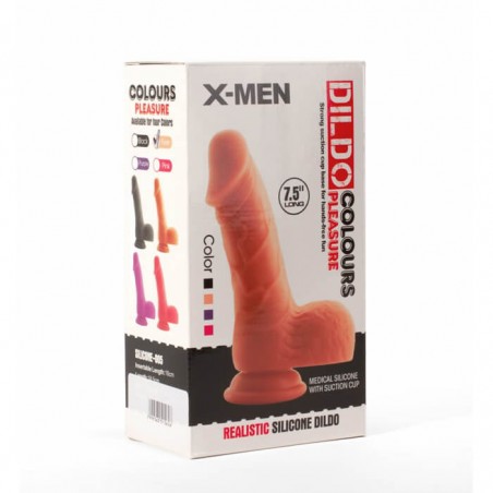X-MEN 7.5" Dildo Colours Pleasure Flesh - 
