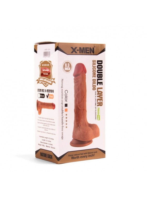 X-MEN Double Layer Silicone Dildo - nss4032121