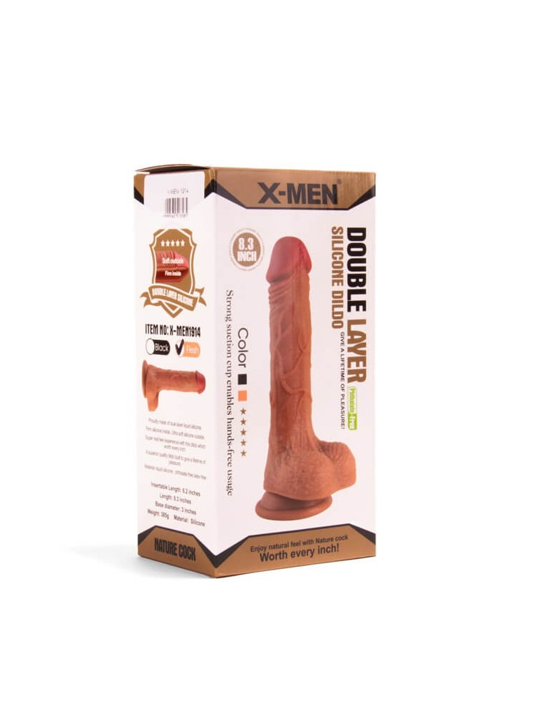 X-MEN Double Layer Silicone Dildo - nss4032121