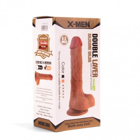 X-MEN Double Layer Silicone Dildo - nss4032121