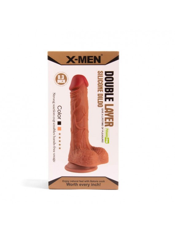 X-MEN Double Layer Silicone Dildo - nss4032121