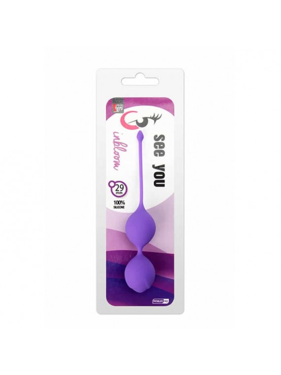 Duo Balls Purple Silicone - nss4090026