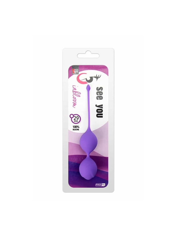 Duo Balls Purple Silicone - nss4090026