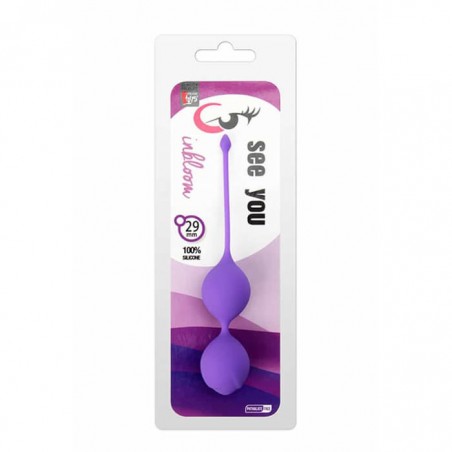 Duo Balls Purple Silicone - nss4090026