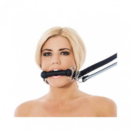 Leather Horse Bit Gag And Reins - nss4048037