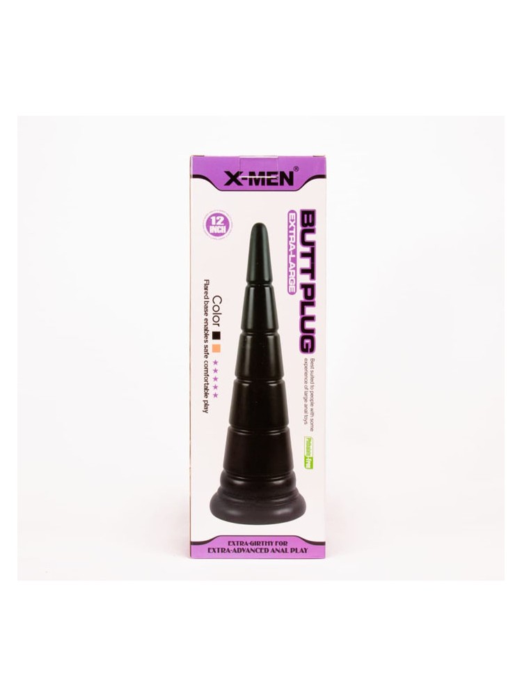X-MEN 12 inch Butt Plug Black - nss4030041