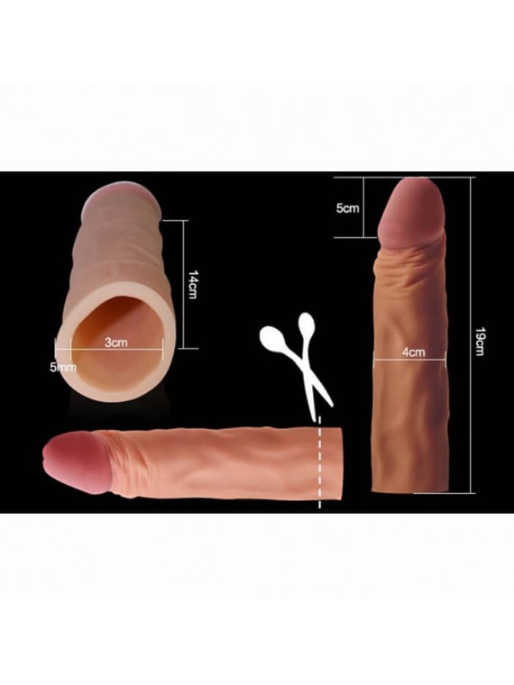 Add 2″ Pleasure X Tender Penis Sleeve Brown - nss4050127