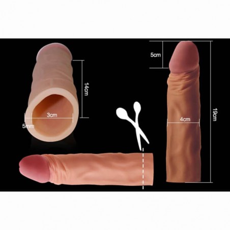 Add 2″ Pleasure X Tender Penis Sleeve Brown - nss4050127