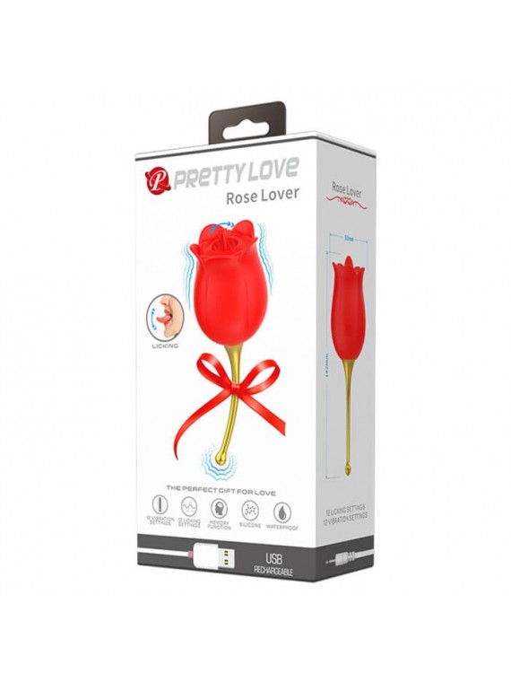 Pretty Love Licking Rose Lover Dual Ended - nss4034136