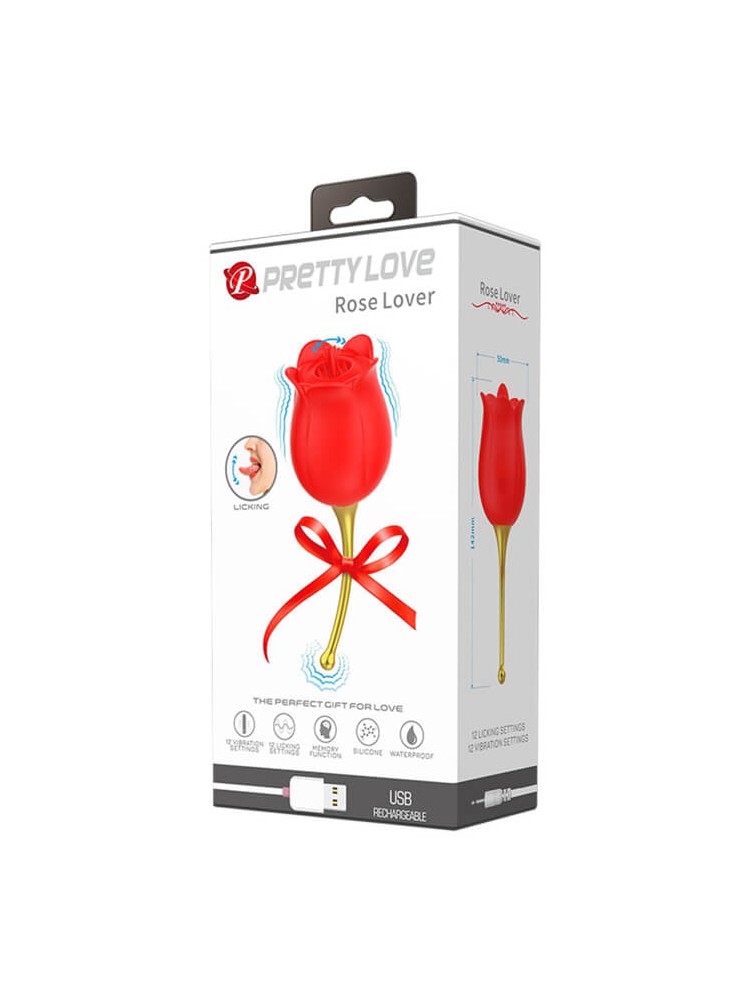 Pretty Love Licking Rose Lover Dual Ended - nss4034136