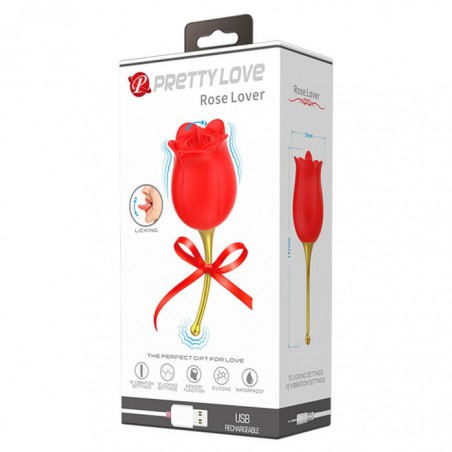 Pretty Love Licking Rose Lover Dual Ended - nss4034136