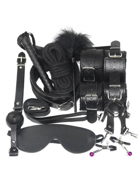 10 Piece BDSM Kit Black - nss4037024