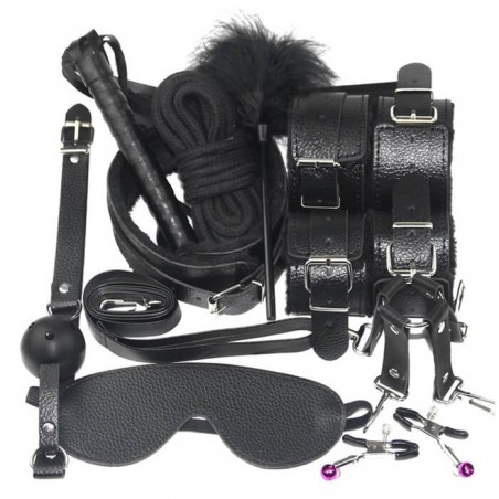 10 Piece BDSM Kit Black - nss4037024
