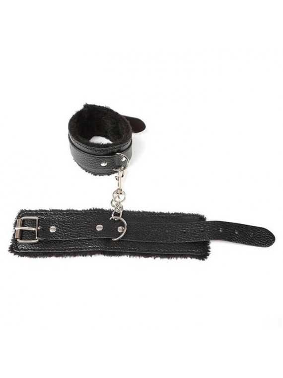 Fluffy Handcuffs Black - nss4053024
