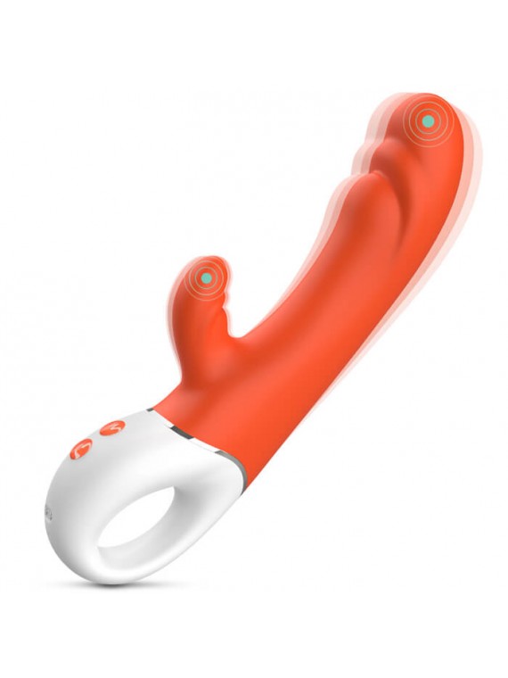 Allen Vibrator 9 Vibration Modes Silicon USB Orange 23 Cm Mokko Toys - nss4031090