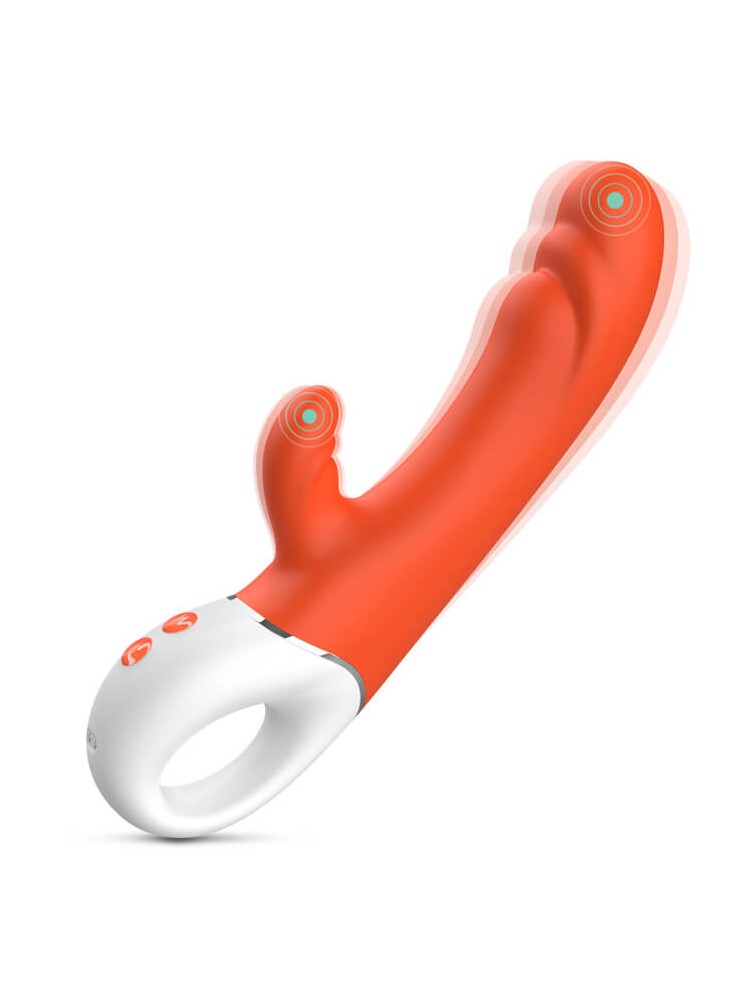 Allen Vibrator 9 Vibration Modes Silicon USB Orange 23 Cm Mokko Toys - nss4031090