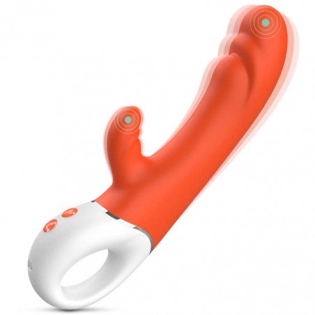 Allen Vibrator 9 Vibration Modes Silicon USB Orange 23 Cm Mokko Toys - nss4031090