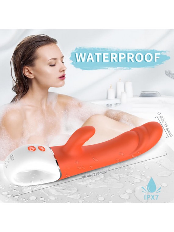 Allen Vibrator 9 Vibration Modes Silicon USB Orange 23 Cm Mokko Toys - nss4031090