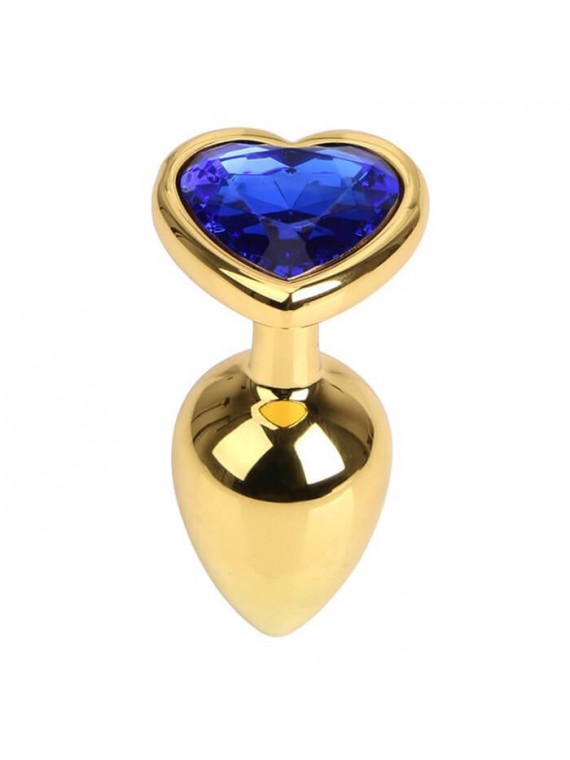 Gold Butt Plug with Heart Small - nss4038064