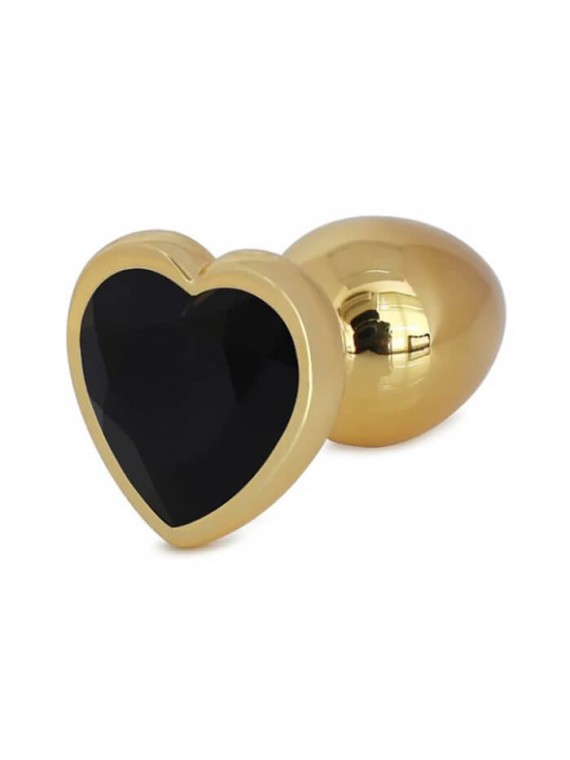 Buttplug Heart Medium Gold/Black - nss4038074