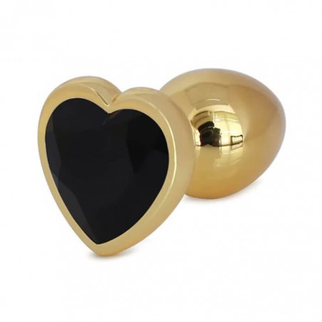 Buttplug Heart Medium Gold/Black - nss4038074