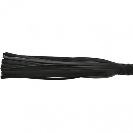Faux Leather Whip with Chain (40cm) - Black - nss4052101