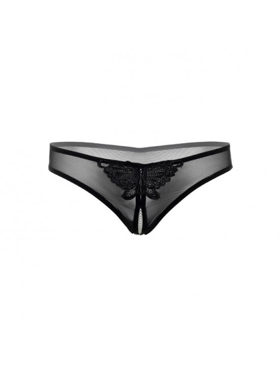 Indra Crotchless Beaded Thong - nss4015085