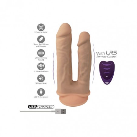 Duo Dildo Vibrating 17.5-19.5cm - nss4030058