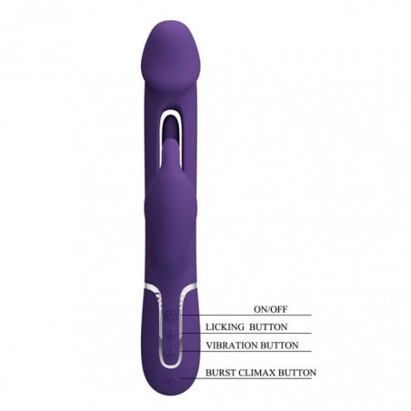 Multi Function Rabbit Vibrator With Tongue - nss4031089