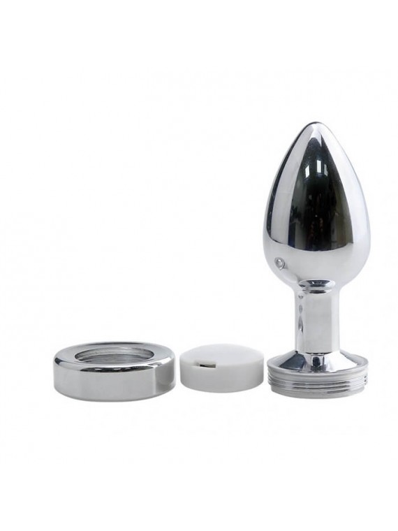 Led Light Metallic Buttplug - nss4038099