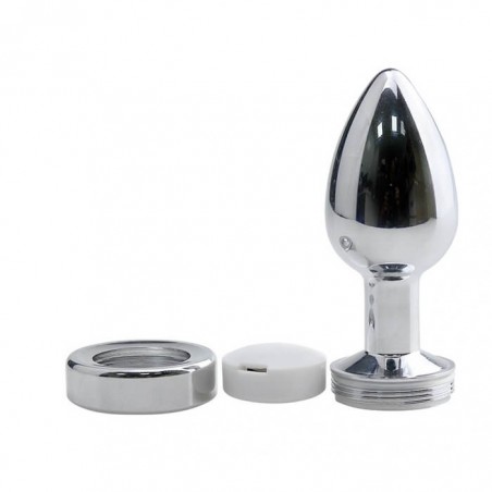 Led Light Metallic Buttplug - nss4038099