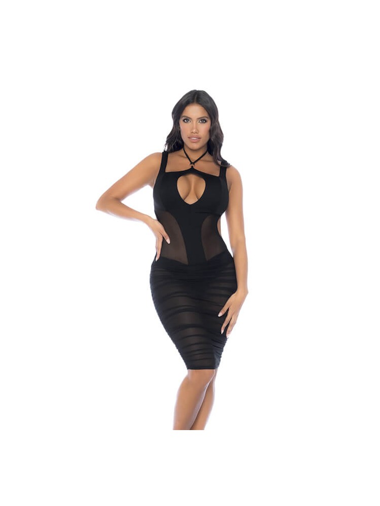 Sheer Mesh Dress with Open Back - nss4016191 Sheer Mesh Dress with Open Back - nss4016191