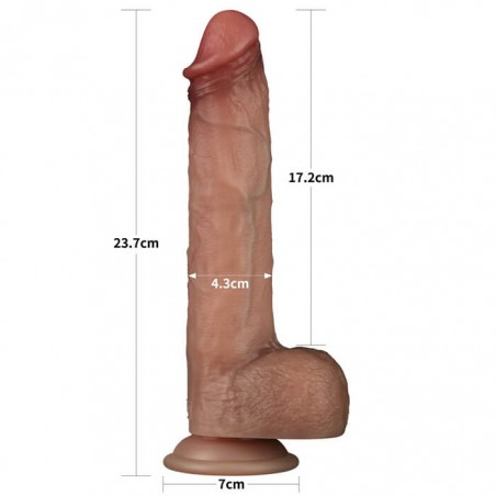 9'' Sliding Skin Pro Dual Layer Silicone Dong - nss4032169