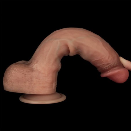 9'' Sliding Skin Pro Dual Layer Silicone Dong - nss4032169