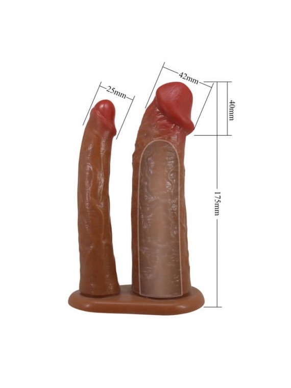 Keaven Harness Briefs with Double Dildos - nss4061021