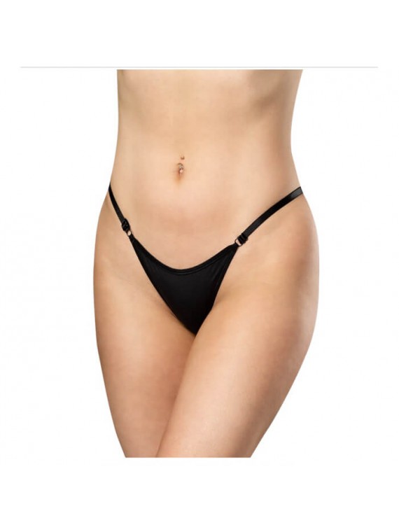 Thong with Rhinestones Black - nss4015113