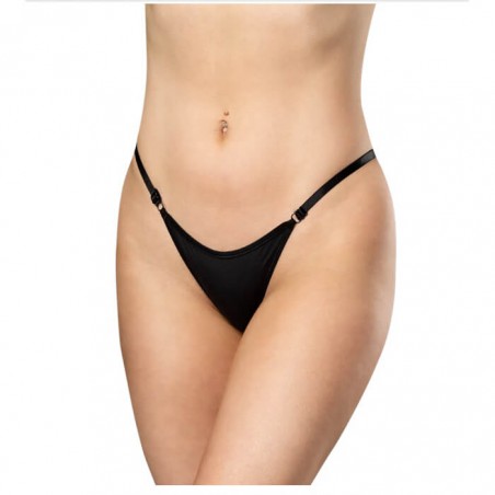 Thong with Rhinestones Black - nss4015113